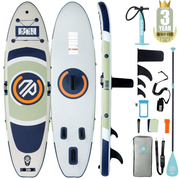 Niphean Inflatable Paddle Board with Stable Wing and Durable SUP Accessories, 10' Stand up Paddle Boards for Adults & Youth, Idea for Stand up Paddleboarding Beginner, Versatile Yoga Paddle Board