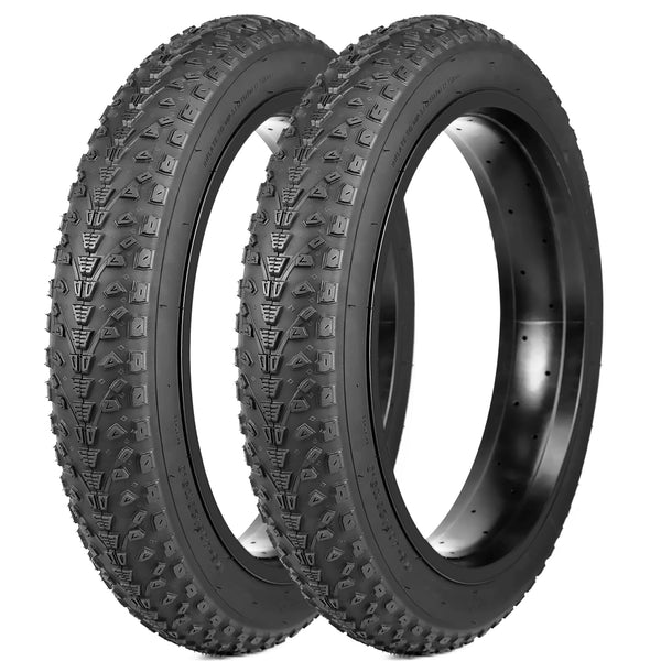 GRELiving Pack of 2 E-Bike Tyres 20/24/26/27.5 x 3.0 Inch Bicycle Tyre Heavy Duty Fat Tyre (26x3.0 Inch)
