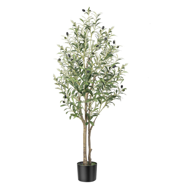 Alupssuc 4FT Artificial Olive Tree, Lifelike Olive Leaves, Faux Tree Indoor/Outdoor for Home, Living Room, Bedroom, Balcony, Office, Garden Decor