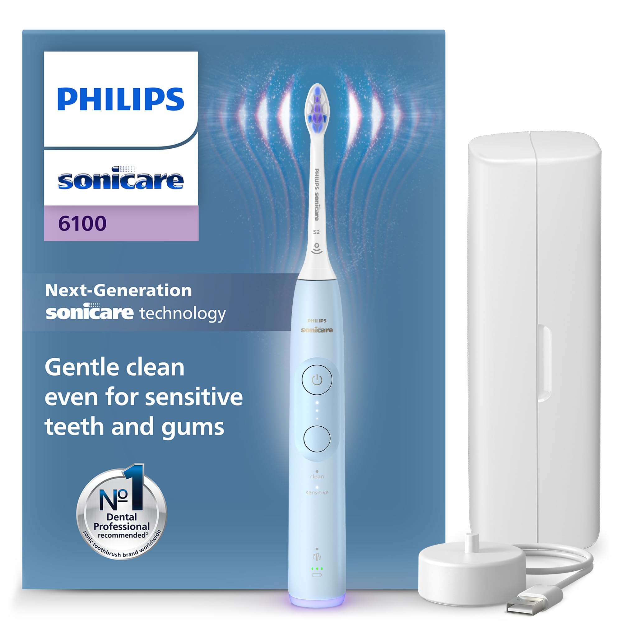 Philips Sonicare Series 7900: Advanced Whitening Sonic Electric Toothbrush with app in White, (Model HX9636/19)