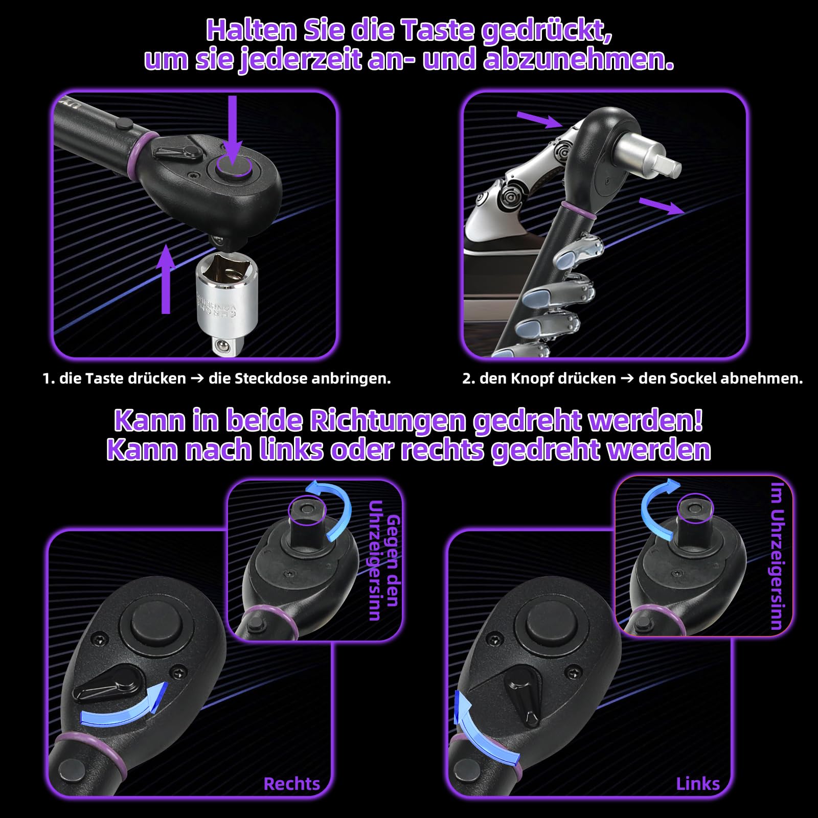 Torque Wrench 1/4 Bike Torque Wrench 1-25nm Torque Wrench Set 63ps with 100mm Extension bar and Socket