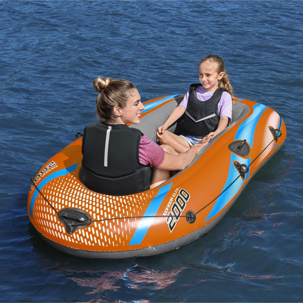 Bestway Inflatable Boat, Kondor Elite 2000, One-man Raft Heavy Duty Handles, Interlocking Valves, Multiple Sizes