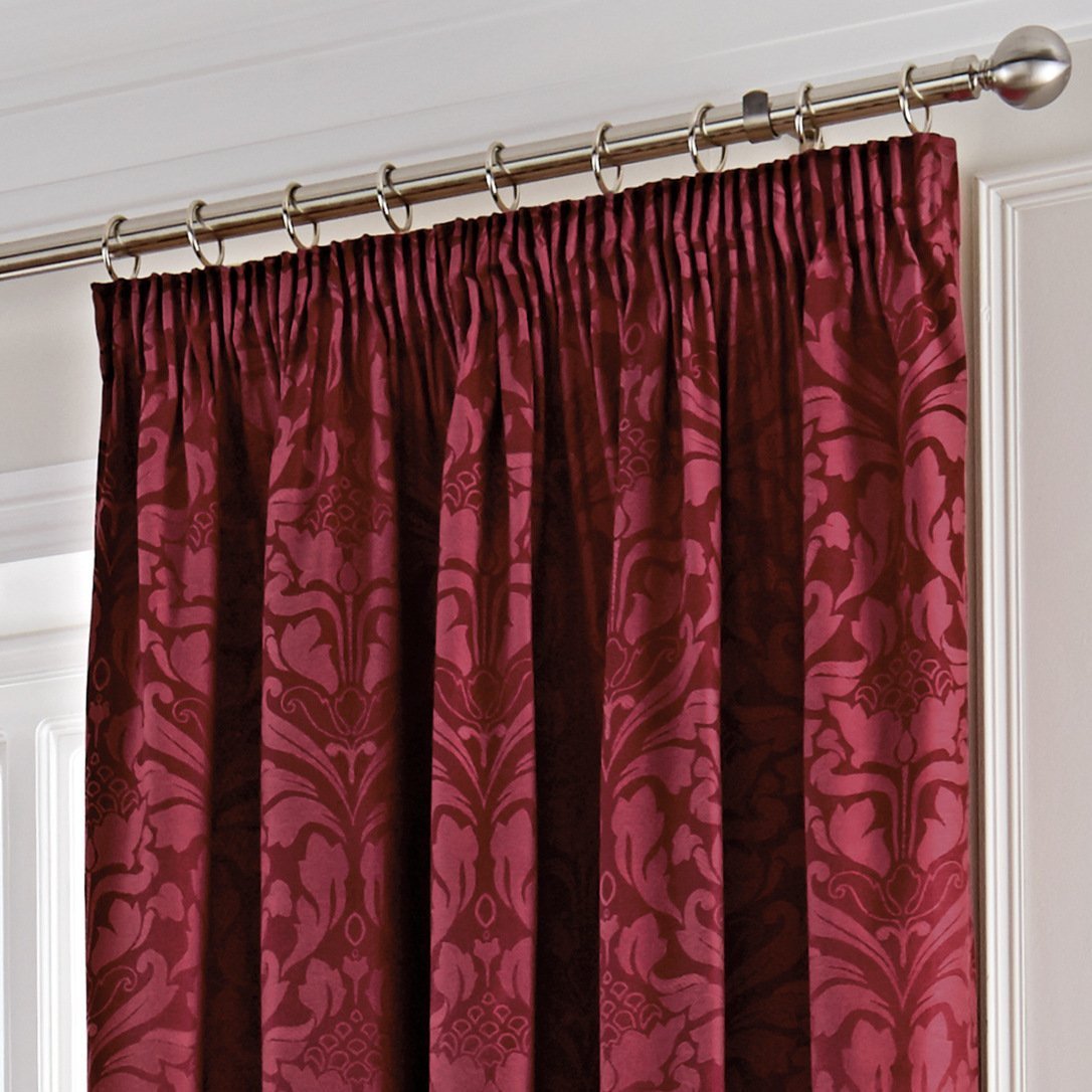 Fusion - Eastbourne - Curtains, 229 x 229cm, Burgundy