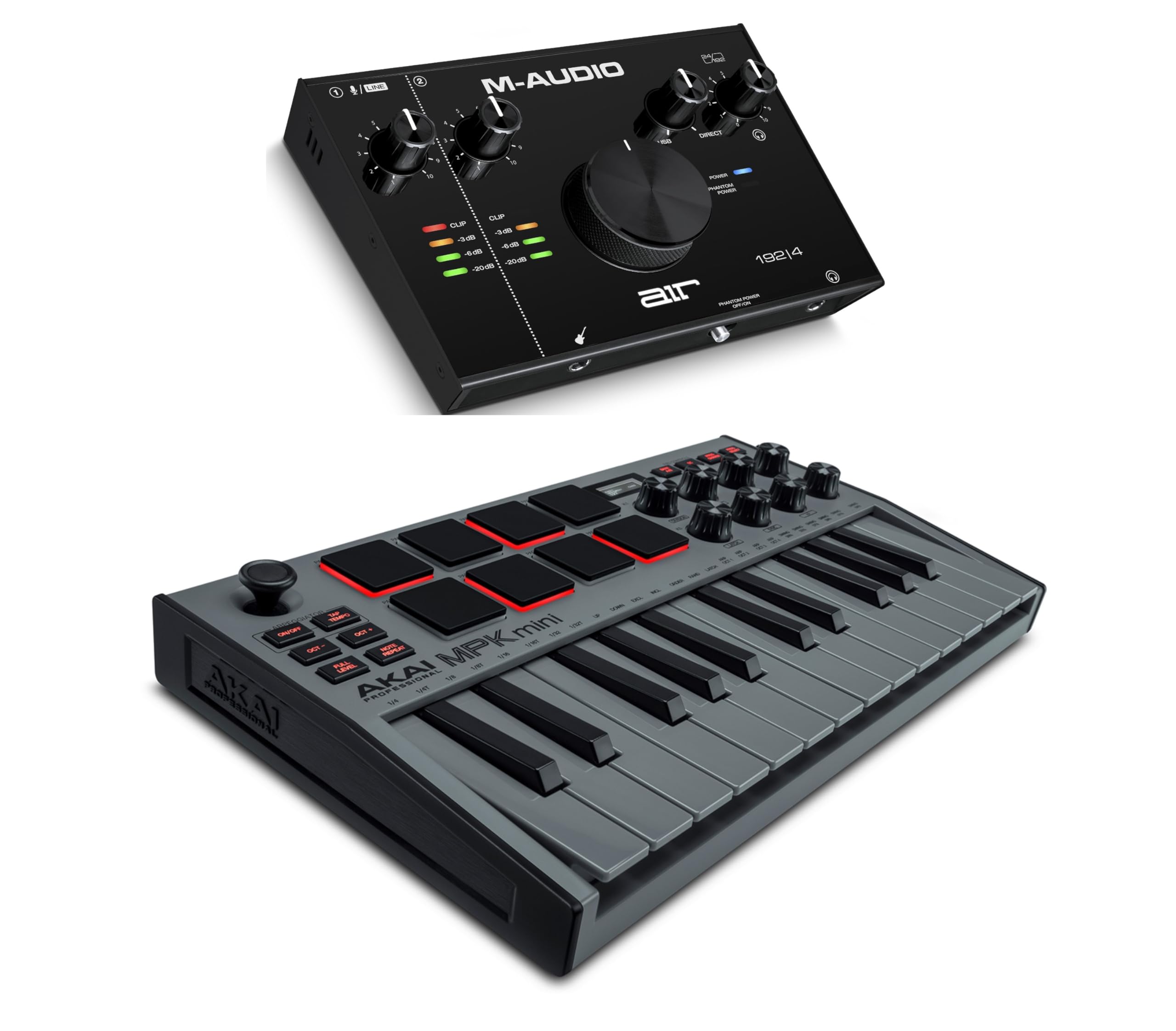 Akai Professional MPK Mini MK3 - 25 Key USB MIDI Keyboard Controller with 8 Backlit Drum Pads, 8 Knobs and Music Production Software and Native Instruments Sound Package (NKS Integration)