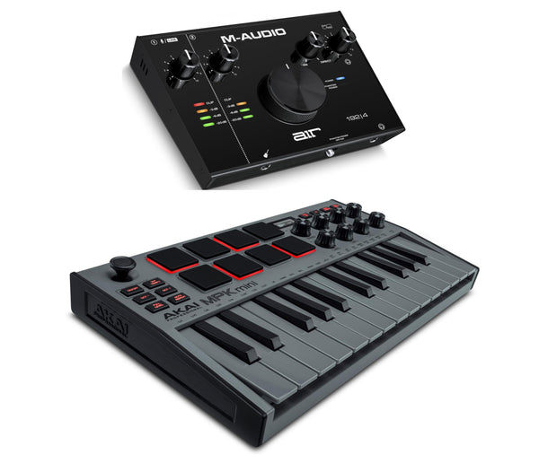 Akai Professional MPK Mini MK3 - 25 Key USB MIDI Keyboard Controller with 8 Backlit Drum Pads, 8 Knobs and Music Production Software and Native Instruments Sound Package (NKS Integration)