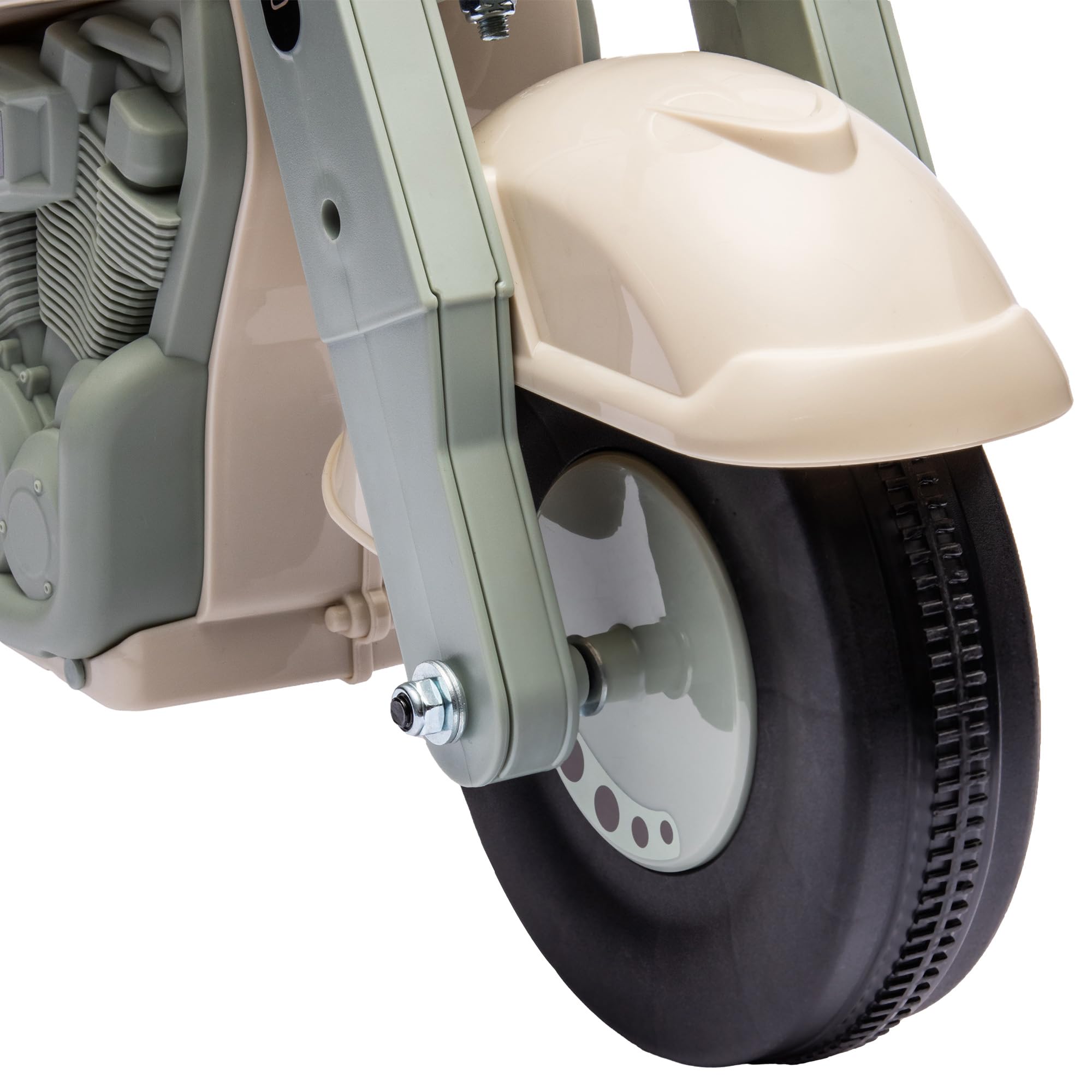 AIYAPLAY Kids Ride On Car, Foot To Floor Sliding Baby Car, Push Along Car with Music, Bubble, for Toddler from 2 to 5 Years Old - Cream White