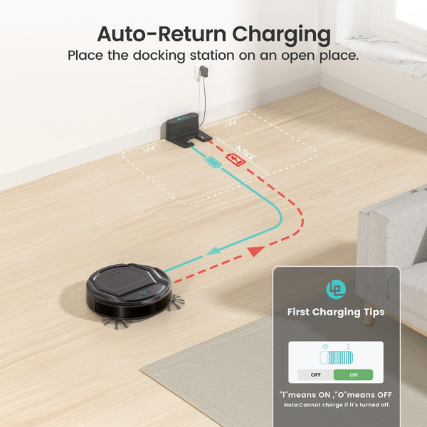 Lefant M210P Robot Vacuum Cleaner, Featured Carpet Cleaner Small Robot 7.8cm Thin 28cm DIA, Robotic Vacuum Alexa Voice Control Self-Charging Ideal for Pet Hair Hard Floor and Carpet