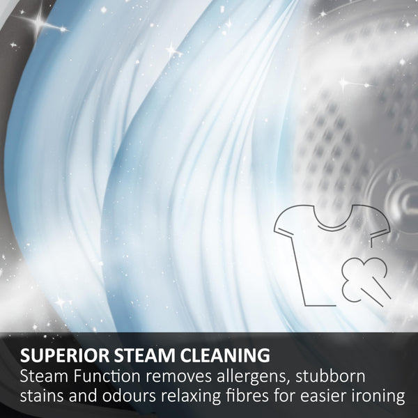 Haier HWQ90B416FWB-UK 9kg Integrated Washing Machine, A Rated, White & Black