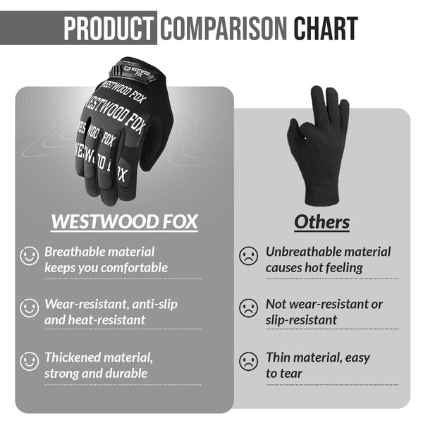 WESTWOOD FOX Gardening Working Gloves Garden Thorn Proof Flexible Heavy Duty Leather Mechanic Utility Dexterity Breathable Construction Gloves for Work Mens Women (Metallic Orange, L)