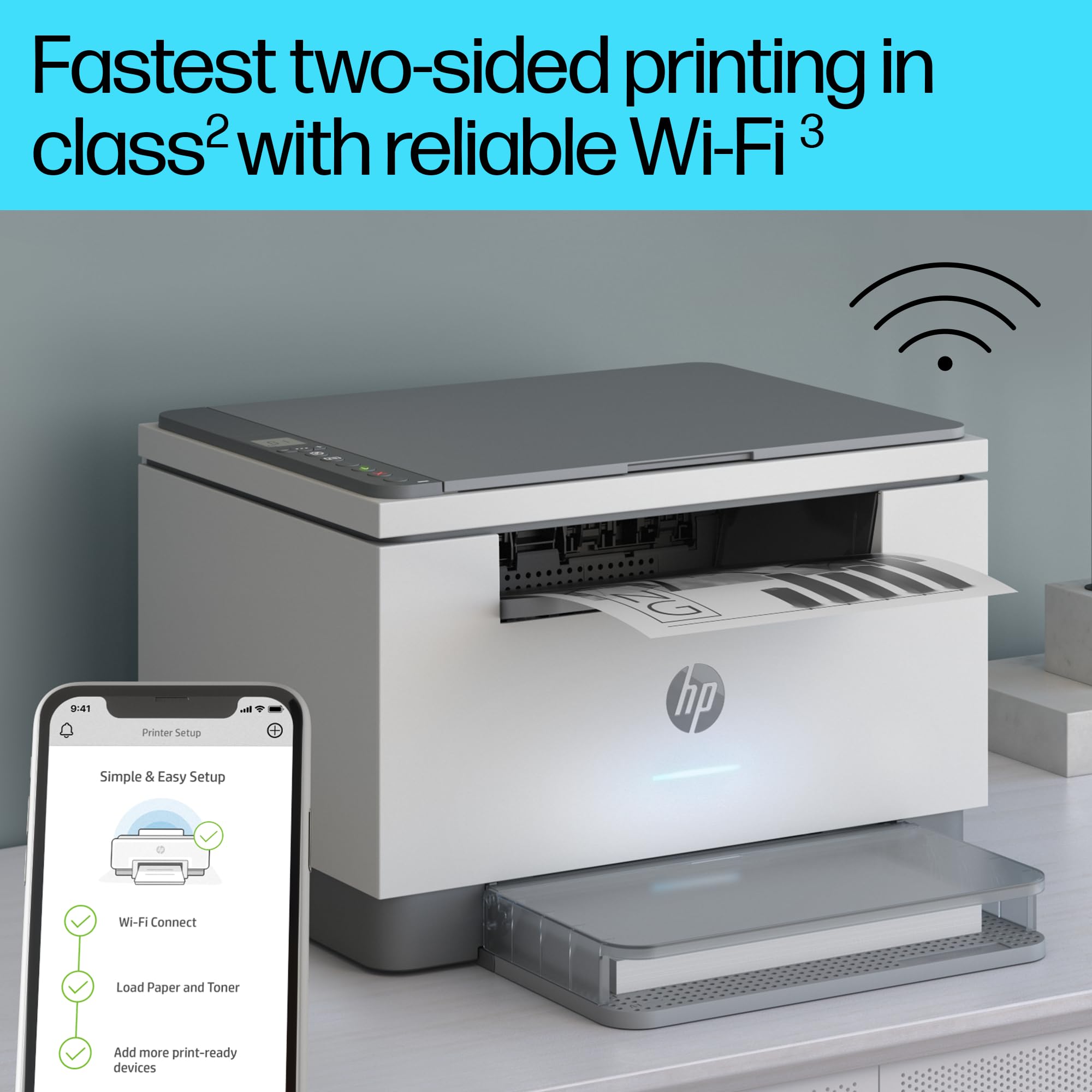 HP LaserJet M234dw Wireless Black & White Multi-function Printer | 1 Year Limited Warranty | 2-sided printing | Dual-band WI-FI with self-reset | 150-sheet input tray | HP Auto-On/ Off technology
