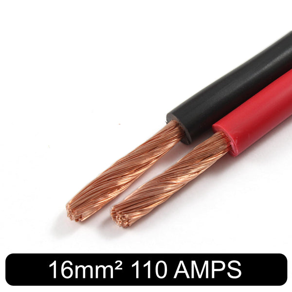AUTOWIRING Automotive Hi-Flex 110 Amp 16mm² Battery/Starter/Inverter/Welding PVC Cable Wire (Black, 10 Metre)