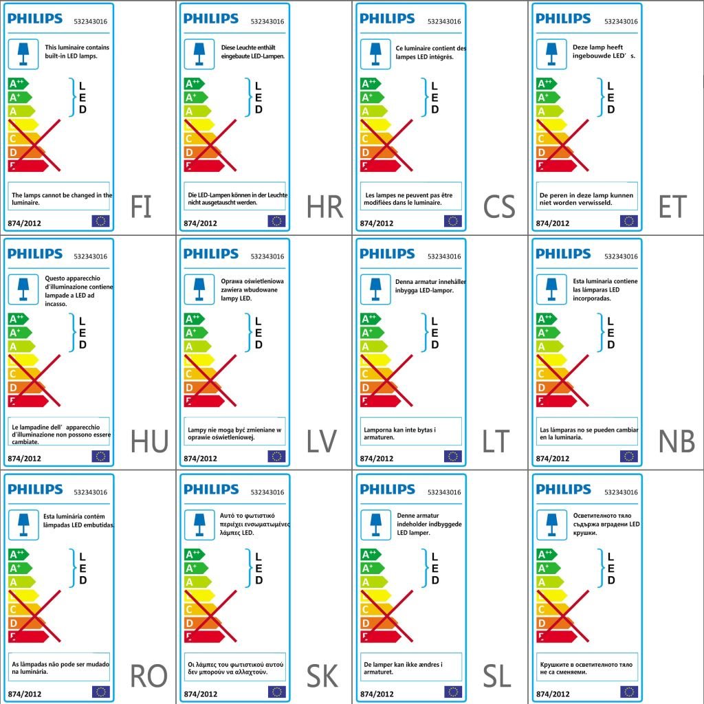 Philips MyLiving Dyna LED Spotlight Bar 4 Bulbs, White, Black, 4er Spot