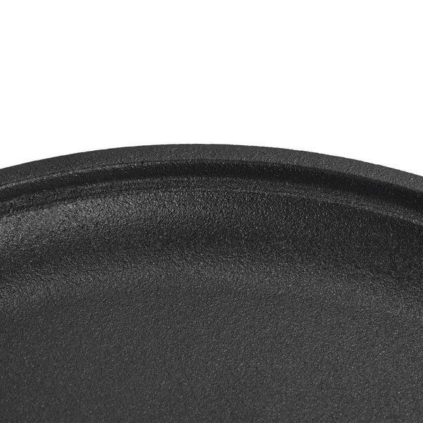 GRANDWISH Cast Iron Skillet Pan, Pre-Seasoned Round Griddle Pan for Pancakes, BBQ, Pizza Pan with Handles (35 cm)