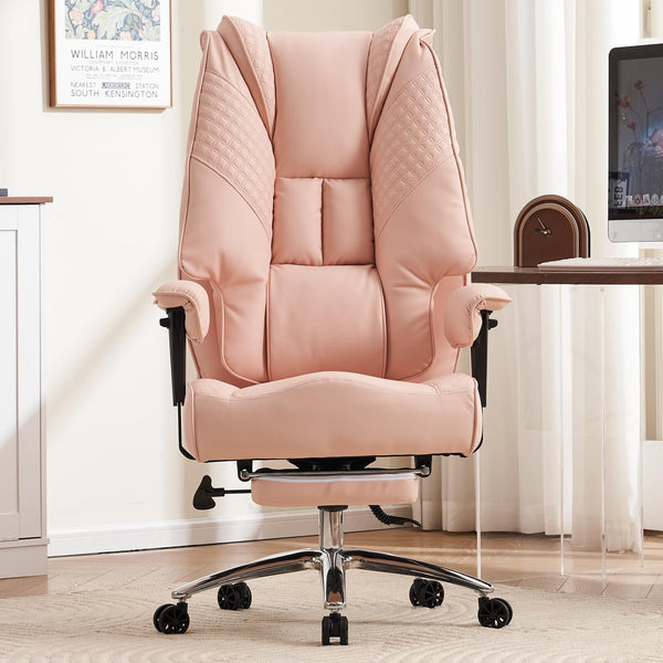 EXCEBET Ergonomic Office Chair – High Back PU Leather Executive Desk Chair with Adjustable Armrests, Swivel Computer Chair for Home/Office, Heavy Duty Support up to 400 lbs