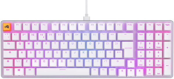 Glorious Gaming GMMK 2 Full Size (96%) - Mechanical Gaming Keyboard, Aluminium Frame, Customisable, Doubleshot Caps, Fox Switches, Per Key RGB, Full NKRO, English UK QWERTY Layout - Pink