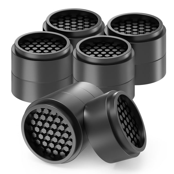 Ezprotekt 12Pack Adjustable Round Bed Furniture Risers, 1 Inch Stackable Furniture Lifts Risers Creates an Additional 1", 2", or 3" of Height for