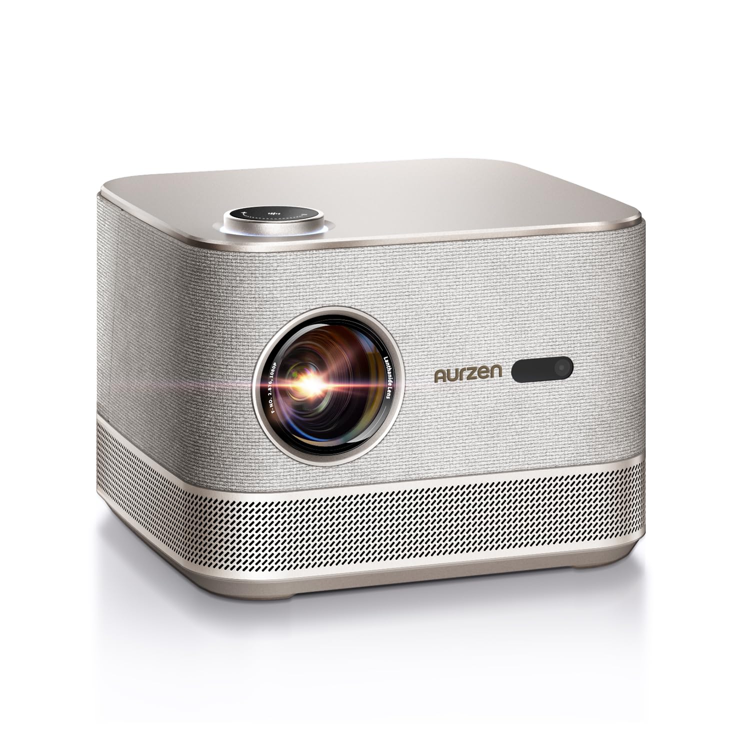 NetfIix Officially & DoIby Audio,AURZEN 4K Supported Smart Projector with Auto Focus & Keystone, 2 Extra Auto Tech, HDR 10 60Hz WiFi Bluetooth Outdoor Portable Projector for Smartphone/USB/HDMI