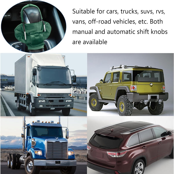 Car Gear Shift Cover,Vivid Gear Shift Knob Hoodie for Car Decorations & Protections,Universal Car Interior Accessories Stick Shift Cover Fits Car Truck SUV (Green)