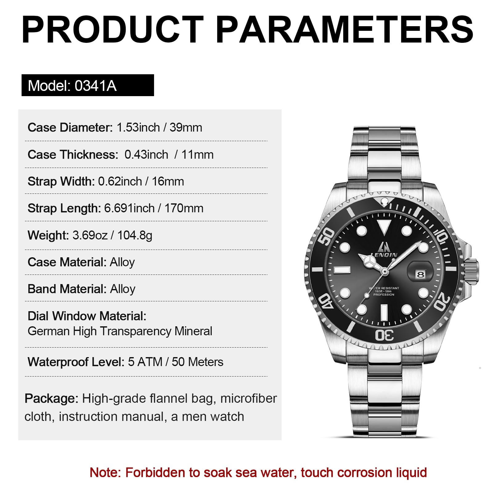 LN LENQIN Mens Watches Stainless Steel Watches Men Waterproof Analog Quartz Watch Men's Wrist Watches with Date Fashion Casual Man Watch