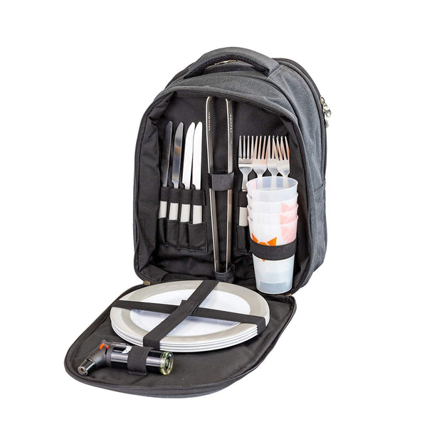 FENNEK Backpack | Comes with Cooler Compartment and Accessories for 4 People | Suitable for Picnics, Camping, Trekking, Hiking and Outdoors | Optional