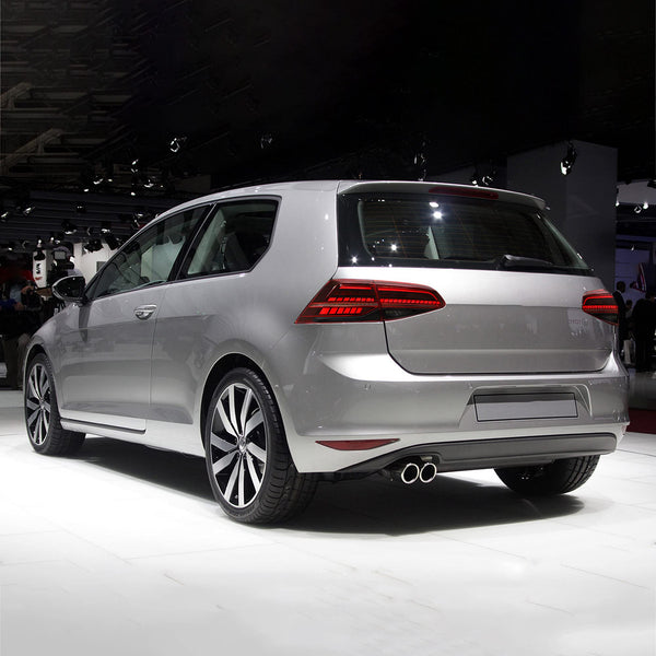 VLAND LED Rear Lights compatible with Golf MK7 Golf MK7.5 Hatchback 2012-2020 [Not fit MK7.5 GTI & R], w/Sequential indicator, Driver & Passenger Side - Red