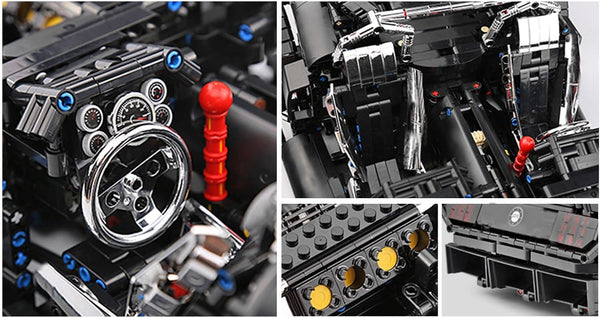 Mould King 13108N MOC Mustang Car Building Kits, 1:8 Scale Super Car Model Block Sets, Race Car Model Set, Adult Collectible Kits to Build, Boy Toys for Birthday Gifts (2943 Pieces)