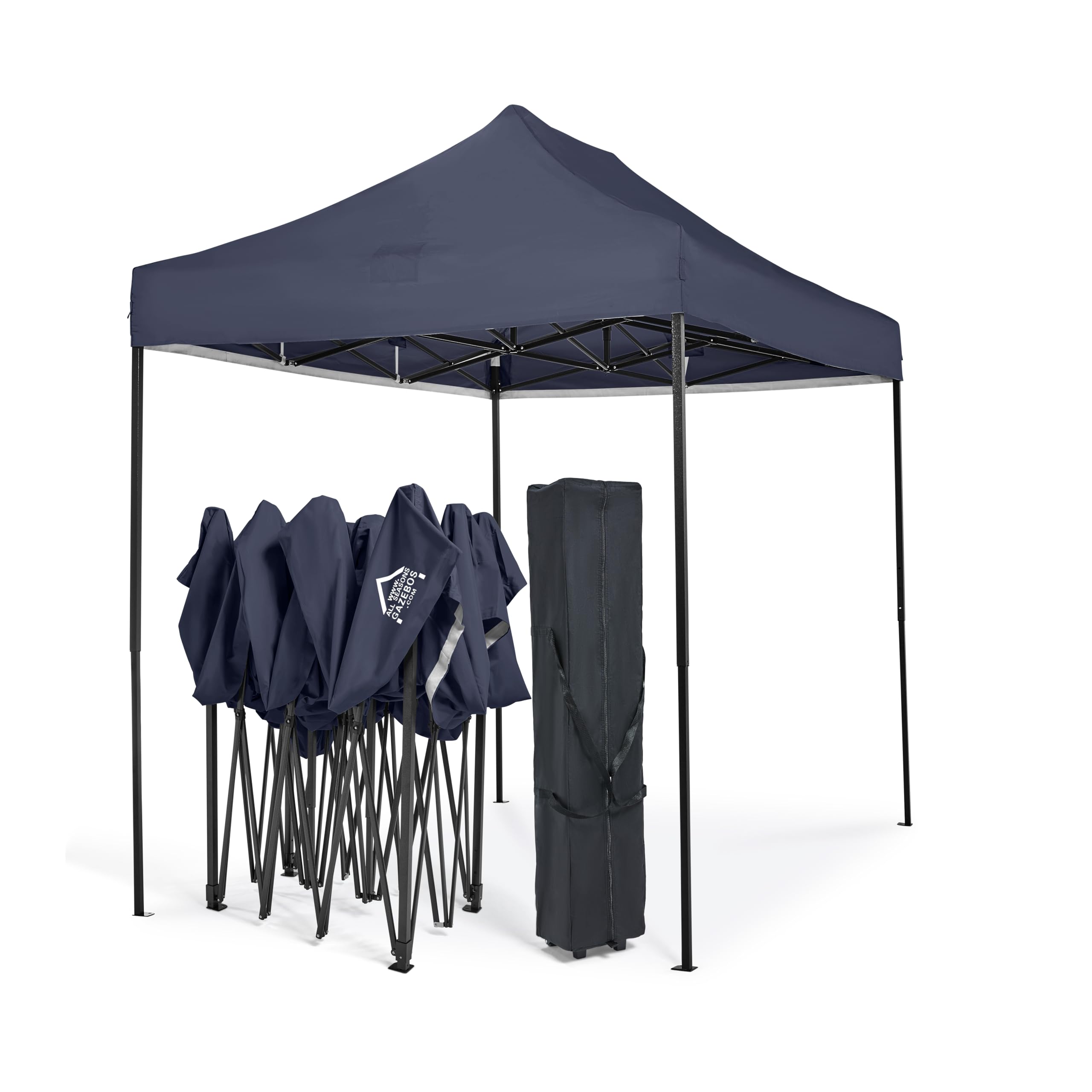 All Seasons Gazebos | 3x2m Pop Up Gazebo with 4 Side Walls & Accessory Pack | Heavy Duty, Fully Waterproof, High Grade Materials (Navy)