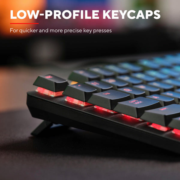 GXTrust 872 Xyra TKL Mechanical Keyboard Gasket Mount UK Layout, Hot Swappable Wired Gaming Creamy Keyboard 80%, RGB Backlit with Software, Custom Soft Feel Pre-lubed 5-pin Leobog Linear 60M Switches