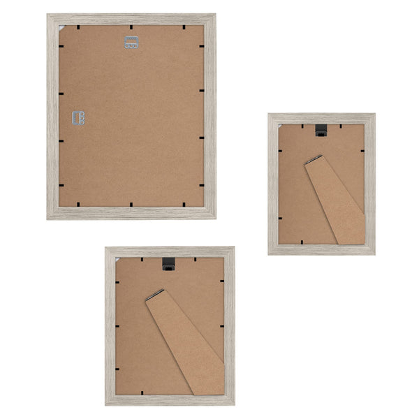 Americanflat 7 Piece Gallery Wall Frame Set in Driftwood - One 11x14, Two 8x10, Four 7x5 - Collage Photo Frames with Horizontal and Vertical Formats