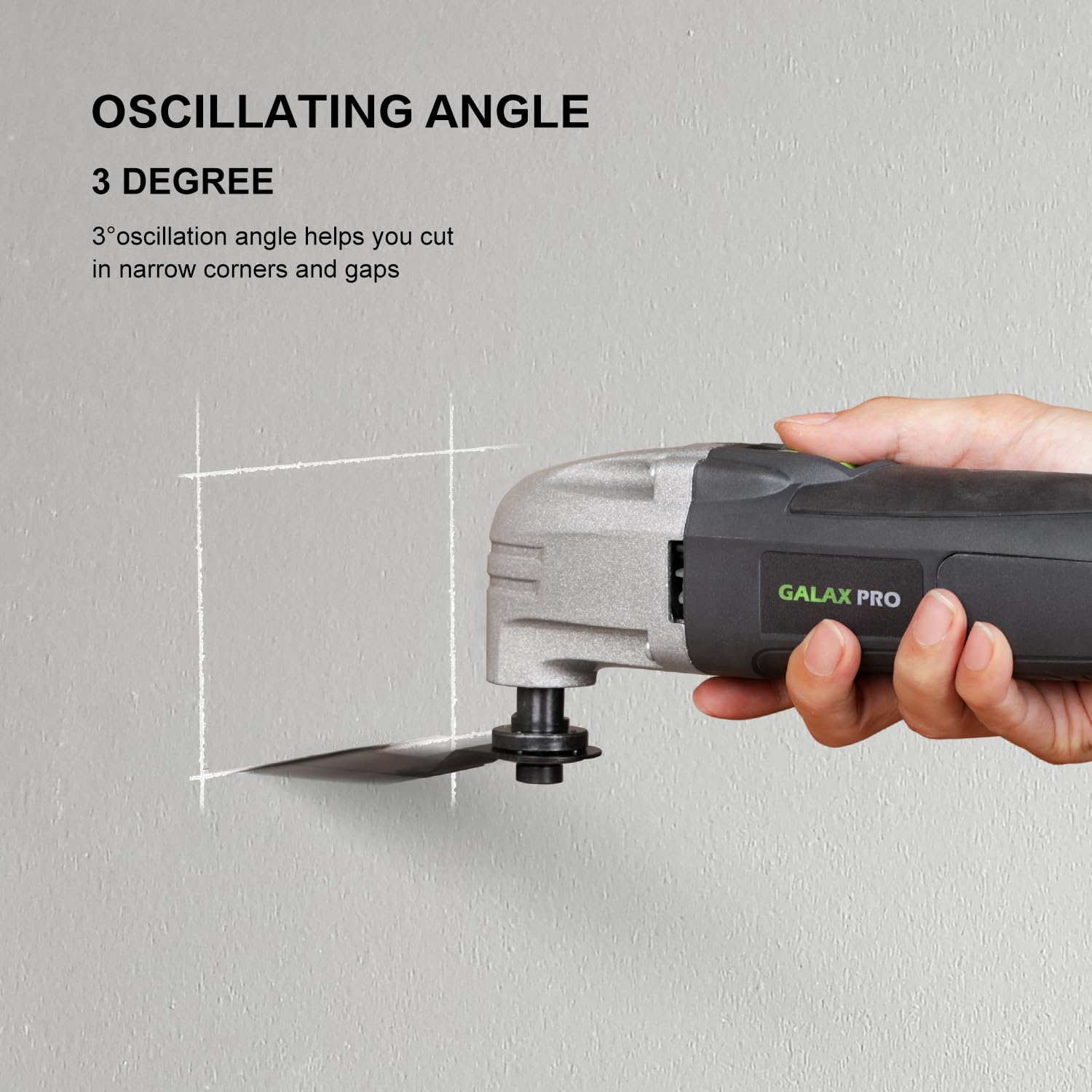 GALAX PRO Oscillating Tool, 400W Multifunction Tool,6 Variable Speed - Oscillating Vibration Angle 4 Degrees,Quick Change System with 30 PCS Accessories for Cutting, Sanding and Grinding