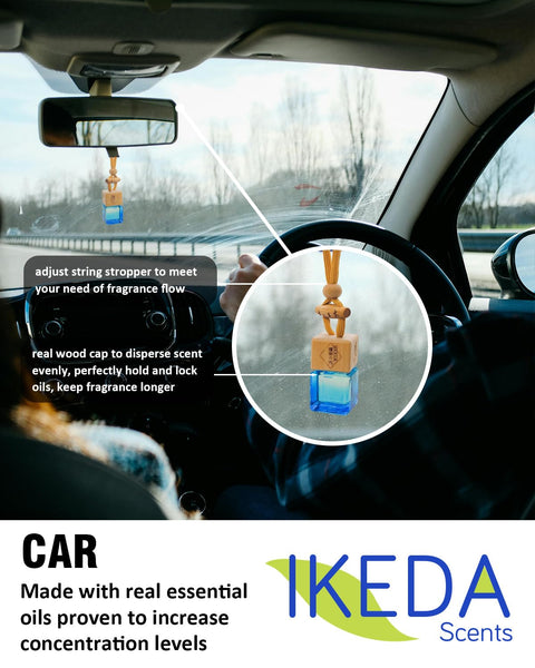 Car Air Fresheners for Men | Air Fresheners with Odour Eliminator Technology | Long Lasting Fragrance Car Accessories for Men | Strong Scents Perfume Diffusers (10ml Dark Night)