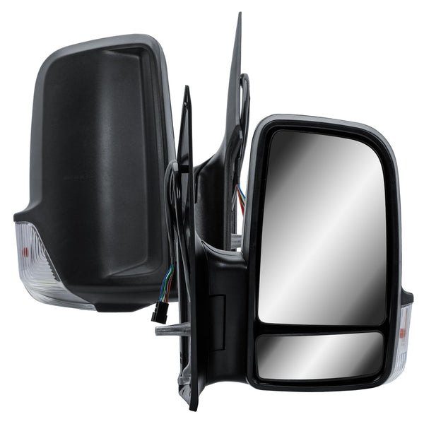 Driver Right Side Door Wing Mirror O/S Electric and Heated Short Arm Black Cover For Mercedes Sprinter VW Crafter 2006 to 2018