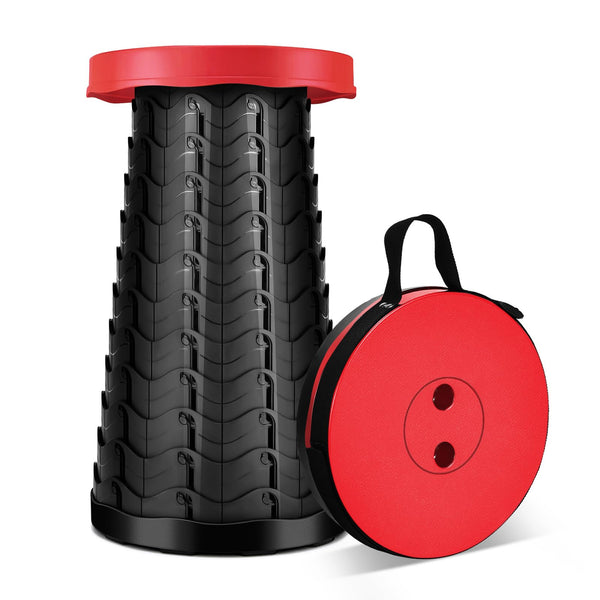 LUXJET Portable Folding Stool Lightweight Yet More Sturdy with Load Capacity 180KG, Retractable Plastic Foldable Collapsible Stool for Camping Fishing Hiking BBQ Outdoors Indoors Kitchen