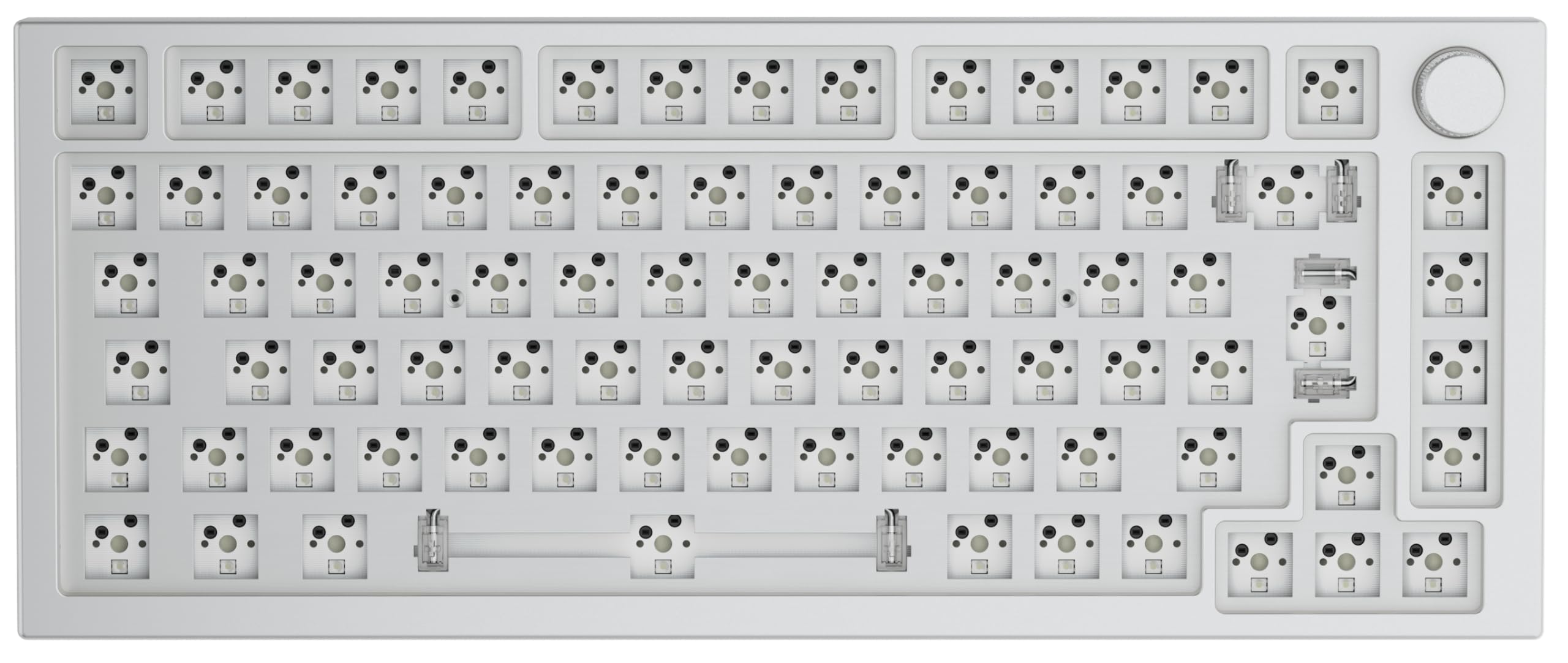 Glorious Gaming GMMK PRO 75% Barebones (Frame Only) - Modular Mechanical Gaming Keyboard, TKL Size (75%), 1.5kg Frame, RGB, Customisable, 5-Pin Switch Support, International/ISO Layout - Black Slate