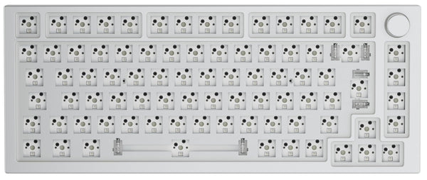 Glorious Gaming GMMK PRO 75% Barebones (Frame Only) - Modular Mechanical Gaming Keyboard, TKL Size (75%), 1.5kg Frame, RGB, Customisable, 5-Pin Switch Support, International/ISO Layout - Black Slate