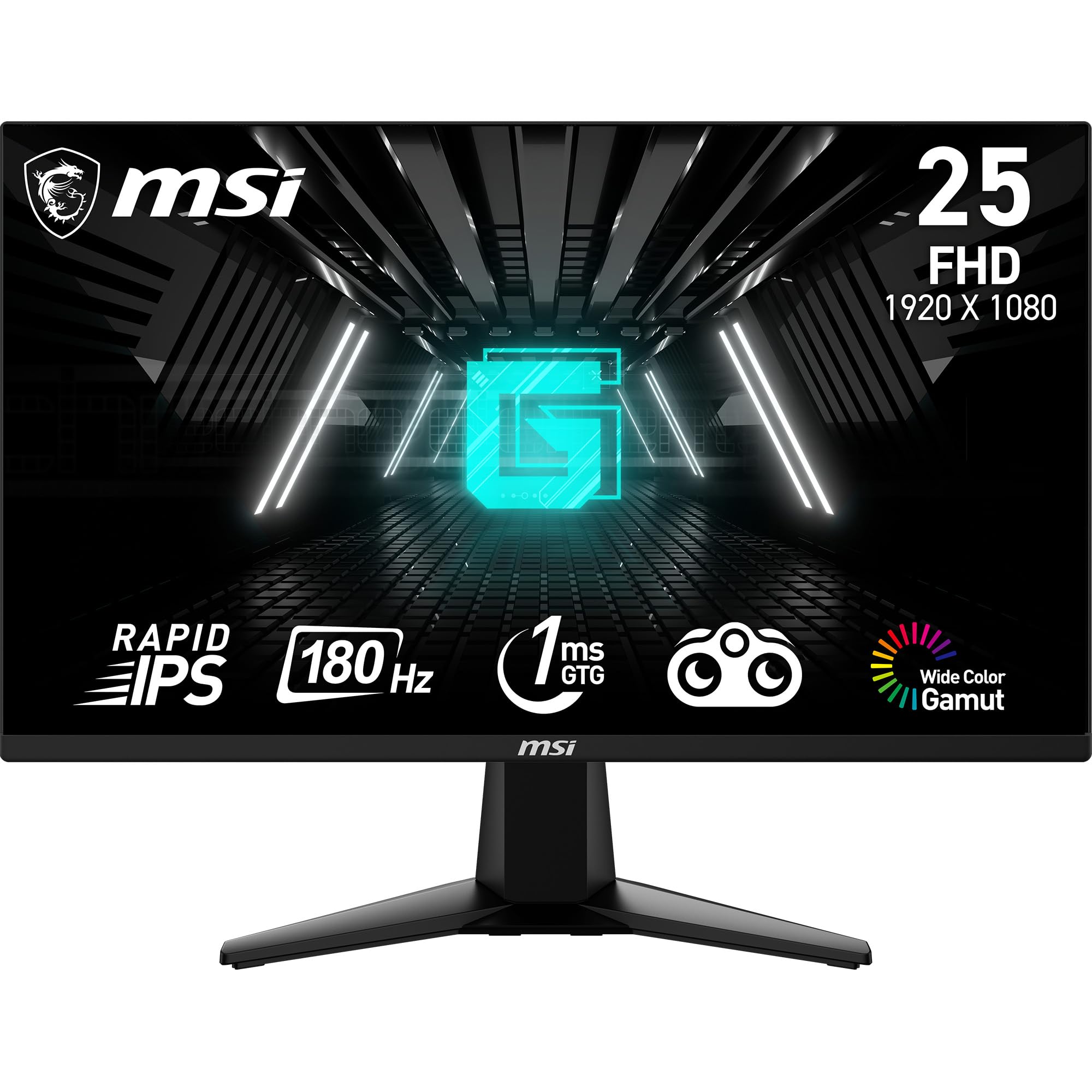 MSI G274F 27 Inch FHD Gaming Monitor - 1920 x 1080 Rapid IPS Panel, 180 Hz / 1ms, 134% sRGB Colour Gamut / G-SYNC Compatible- DP 1.2a, HDMI2.0 CEC