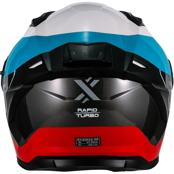 Shox Rapid Turbo Motorcycle Helmet ECE 22.06 Approved Unisex Full Face Street Motorbike Protective Crash Lid for Sport Touring and Road Bike Riding