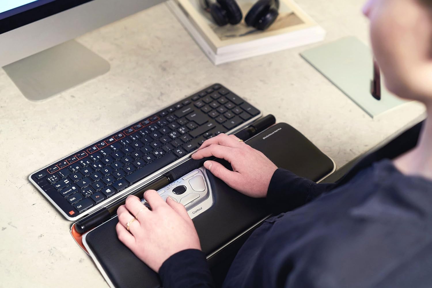 RollerMouse Red Plus + Balance Keyboard Pan-Nordic Layout, Wireless