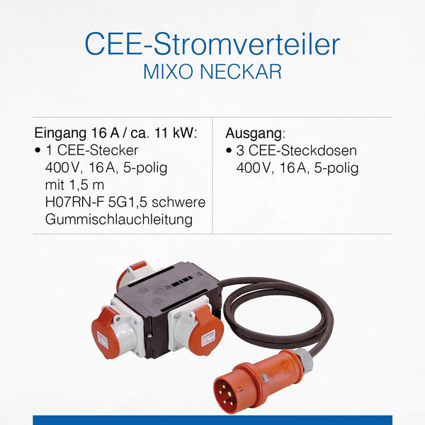 AS Schwabe Mixo Adapter/Power Splitter Versatile, Space-Saving, Universal, Mobile and Robust, 60526