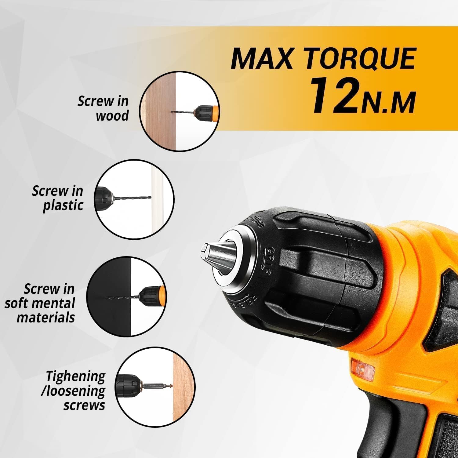 Tool Kit: DEKO Drill Set with Cordless Drill, Tool Kit Set Box, DIY Hand Tools for Men and Home, with 8V Electric Drills Blue,126 Pieces