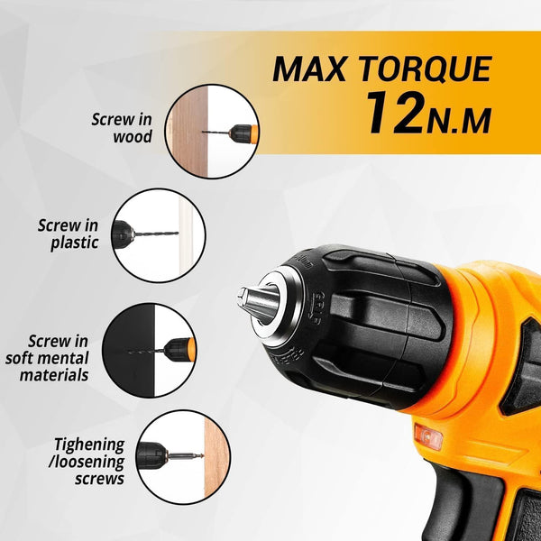 Tool Kit: DEKO Drill Set with Cordless Drill, Tool Kit Set Box, DIY Hand Tools for Men and Home, with 8V Electric Drills Blue,126 Pieces