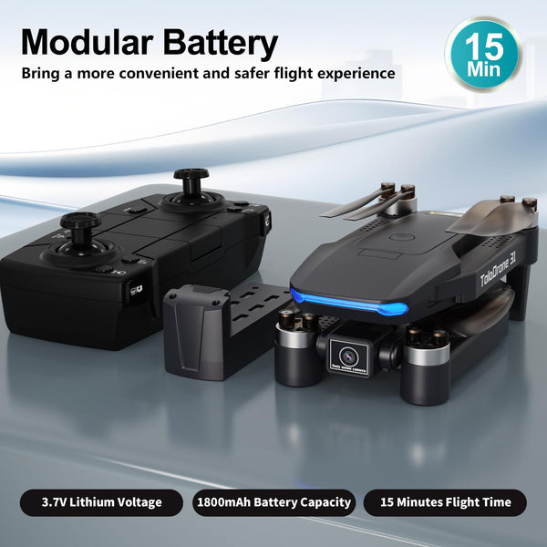 Toladrone TD31LCD Drone with LCD Screen, Digital Image Transmission, Drone with Camera Brushless Motor Drones for Beginners, Foldable RC Quadcopter for Adults