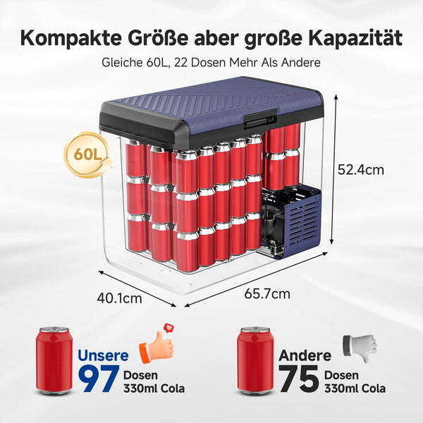 AAOBOSI 25L Car Fridge Freezer, IPX4 Waterproof Portable Compressor Camping Fridge 12V/240V, -20°C to 20°C – Ideal for Campervan, Car, Truck, Boat, Motorhome, Travel, Picnic