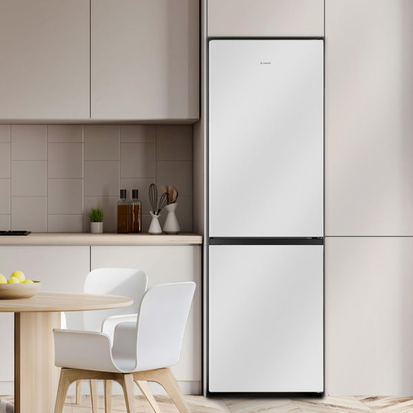 Teknix FFH1825WB 55cm Freestanding 50/50 Fridge Freezer - 256 Litre Capacity - Total No Frost - Non-plumbed Water Dispenser - Black, H182.5 x W55 x D56.2 (cm)