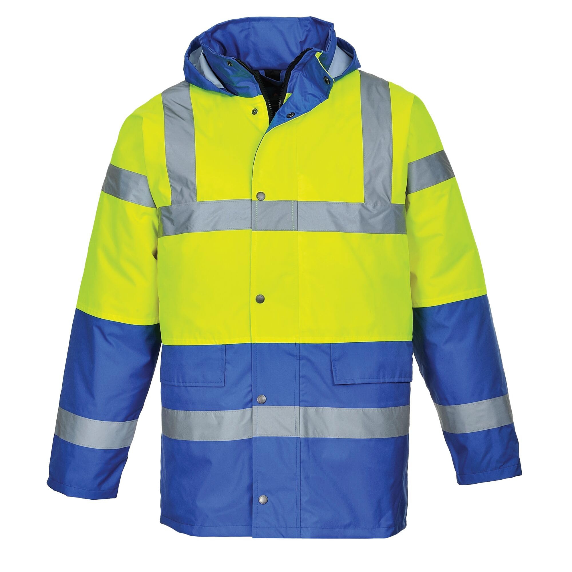 Portwest S466 Men's Waterproof Hi Vis Traffic Jacket - Reflective Safety Coat