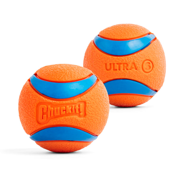ChuckIt! Ultra Ball Dog Toy, Durable High Bounce Floating Rubber Dog Ball, Launcher Compatible Toy For Dogs, 2 Pack, Medium