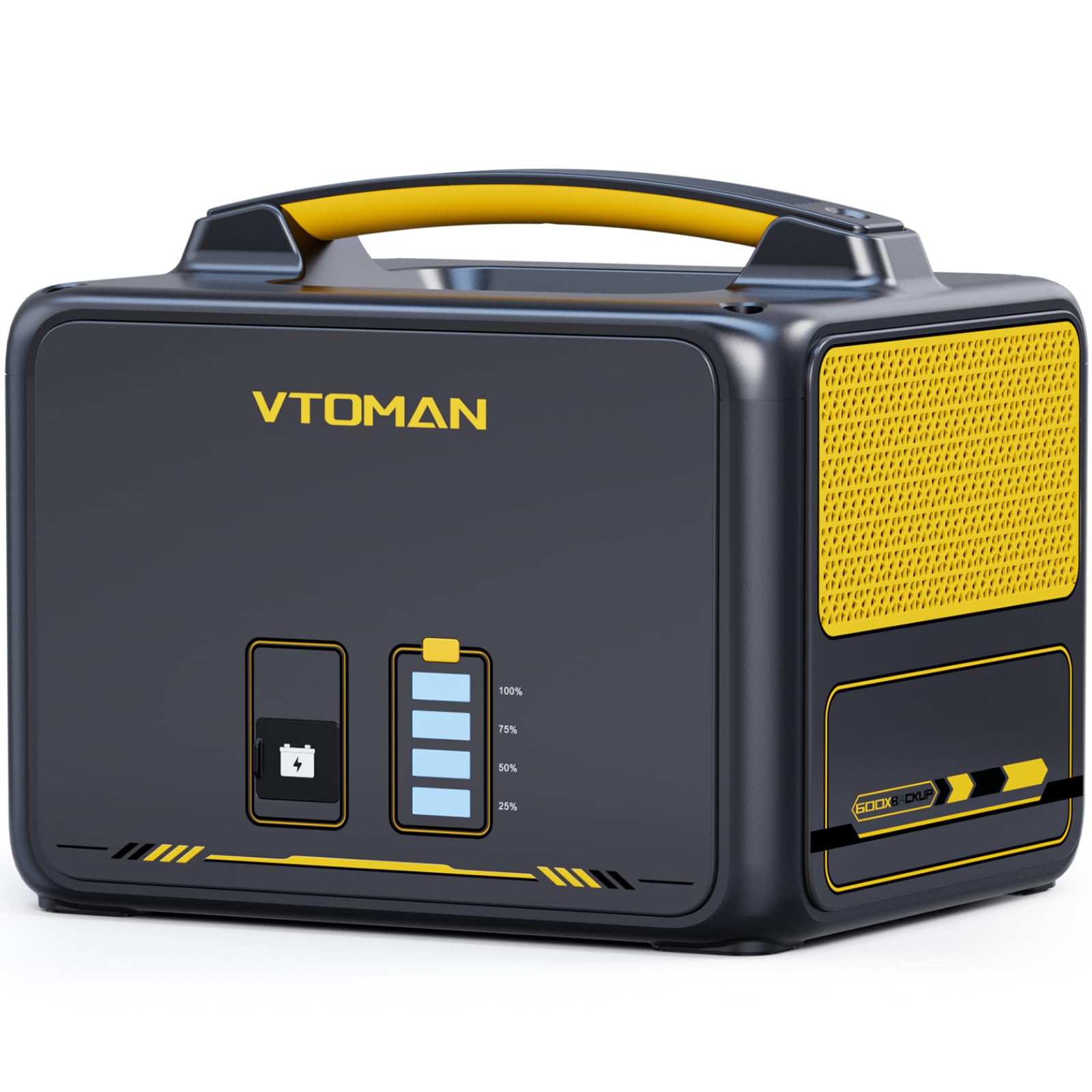 VTOMAN Jump 600X Portable Power Station 600W - 299Wh Solar Generator LiFePO4 Battery Power Station with 600W Pure Sine Wave (Surge 1200W) AC Outlet, PD 60W USB-C, 3x Regulated 12V/10A DC for Camping