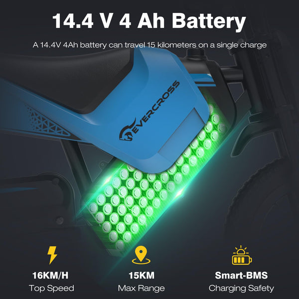 EVERCROSS EV05M Electric Motorcycle for Kids, 150W Kids Ride On Motorcycle, 8/16 km/h Speed Modes & 15 km Long-Range Electric Motorcycle, 12'' Moto Cross for Children Aged 3-12 Years