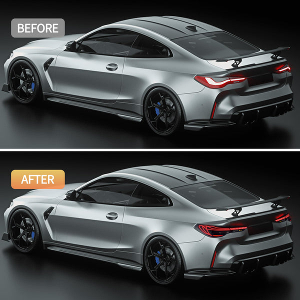 VLAND OLED Rear Lights Compatible With 4 Series G22/G23/G26, M4 G82 G83 2021-2023, Tail Lights Assembly w/Startup dynamic display - Smoked