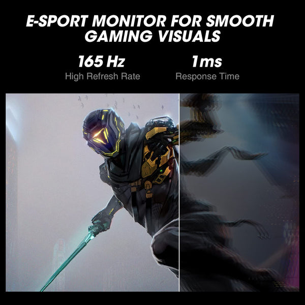 KOORUI 34 Inch Ultrawide Curved Gaming Monitor, 165Hz, WQHD 1440P, 1000R, MPRT 1MS, HDR 400, 2x HDMI 2.0, 1x DisplayPort 1.4, AdaptiveSync, Tilt/Height Adjustable, Black